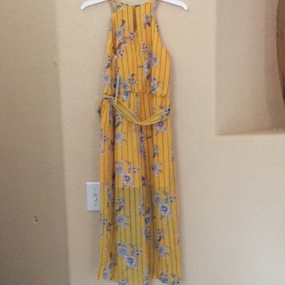 MY MICHELLE GIRLS Yellow Floral Pantsuit Size Med - Picture 6 of 15
